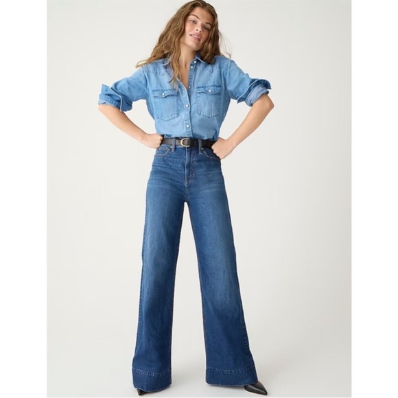 J. Crew Denim - J. Crew Blue Flare & Wide Leg Jeans